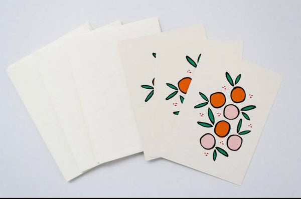 Set of 6 Fresh Fruit Greeting Cards