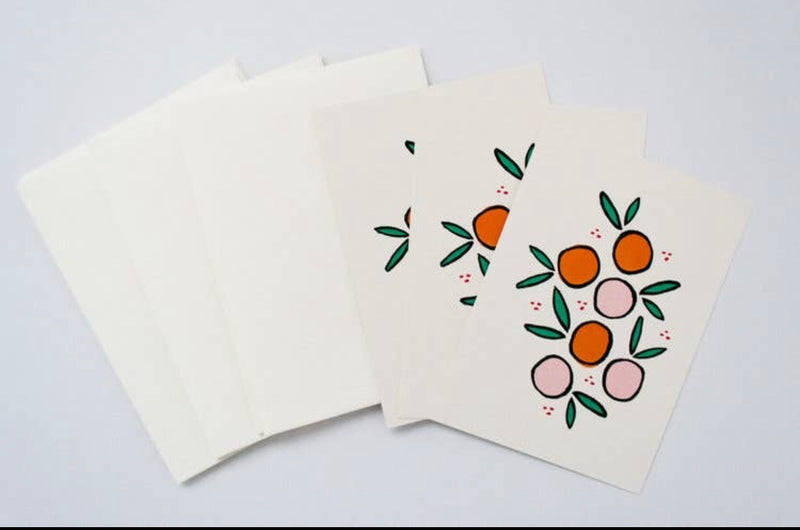 Set of 6 Fresh Fruit Greeting Cards